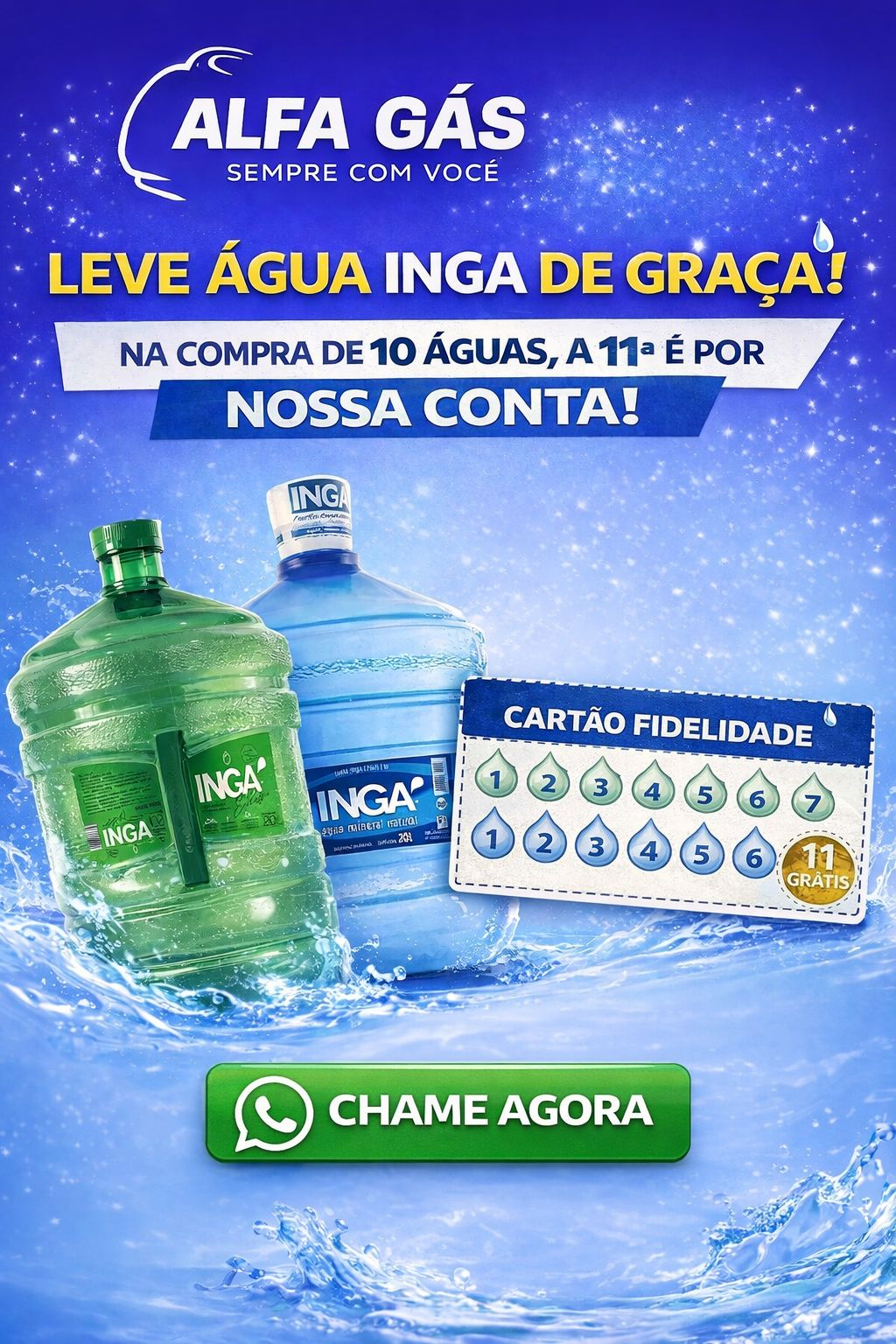 Promoção água Inga - leve 11 pague 10